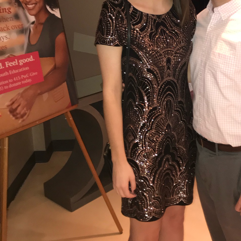 Black And Rose Gold Dress